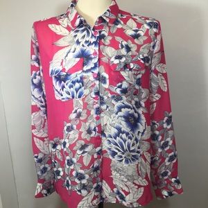 Covet Bold Floral Print Top